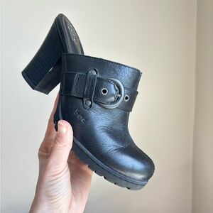 SOLD 🍒 Børn Concept Black Leather Clogs